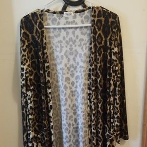 Long leopard duster